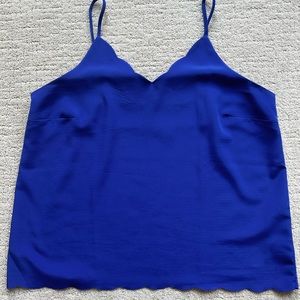 Halogen Royal Blue Scalloped V-Neck Camisole